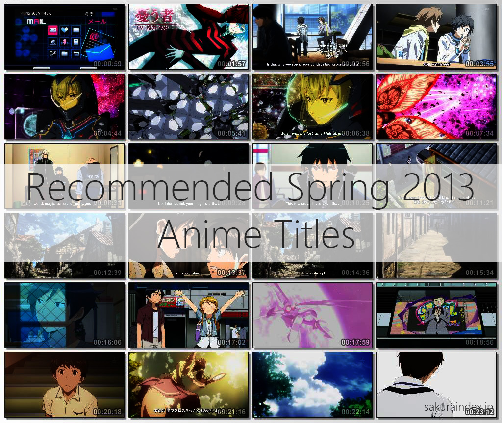 Spring Anime 2013 Recommendations