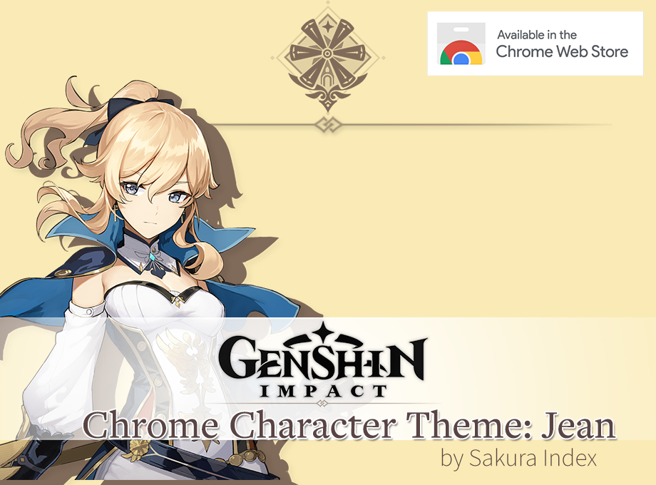 Google Chrome Browser Theme Gensin Impact Free Download Jean