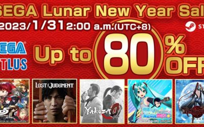 The STEAM® SEGA Lunar New Year Sale is Here! SEGA and ATLUS PC Titles are up to 80% OFF for a Limited Time! [PRESS RELEASE]